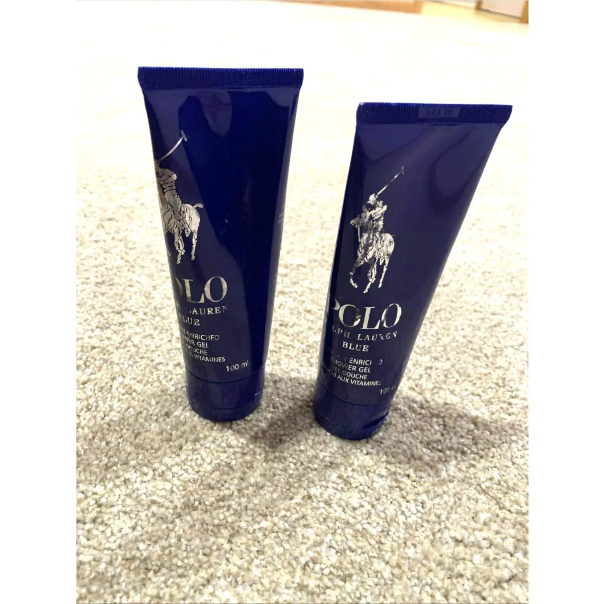 Lot of 2 Rare Polo Ralph Lauren Blue Vitamin Enriched Shower Gel Men 3.4oz 100ml
