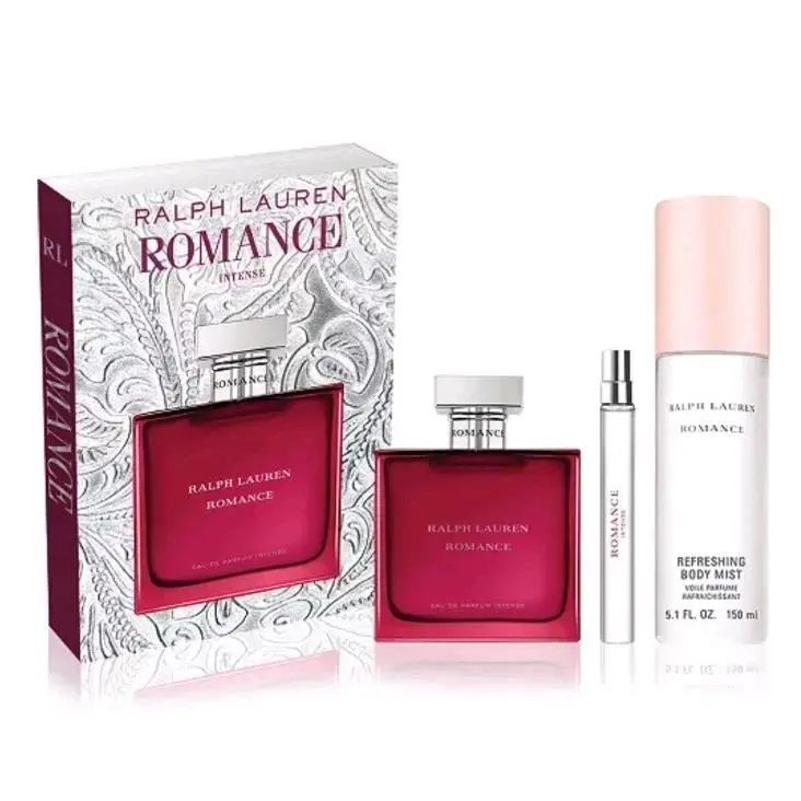 Ralph Lauren Romance Intense 3 PC Gift Set Eau de Parfum Spray + Body Mist