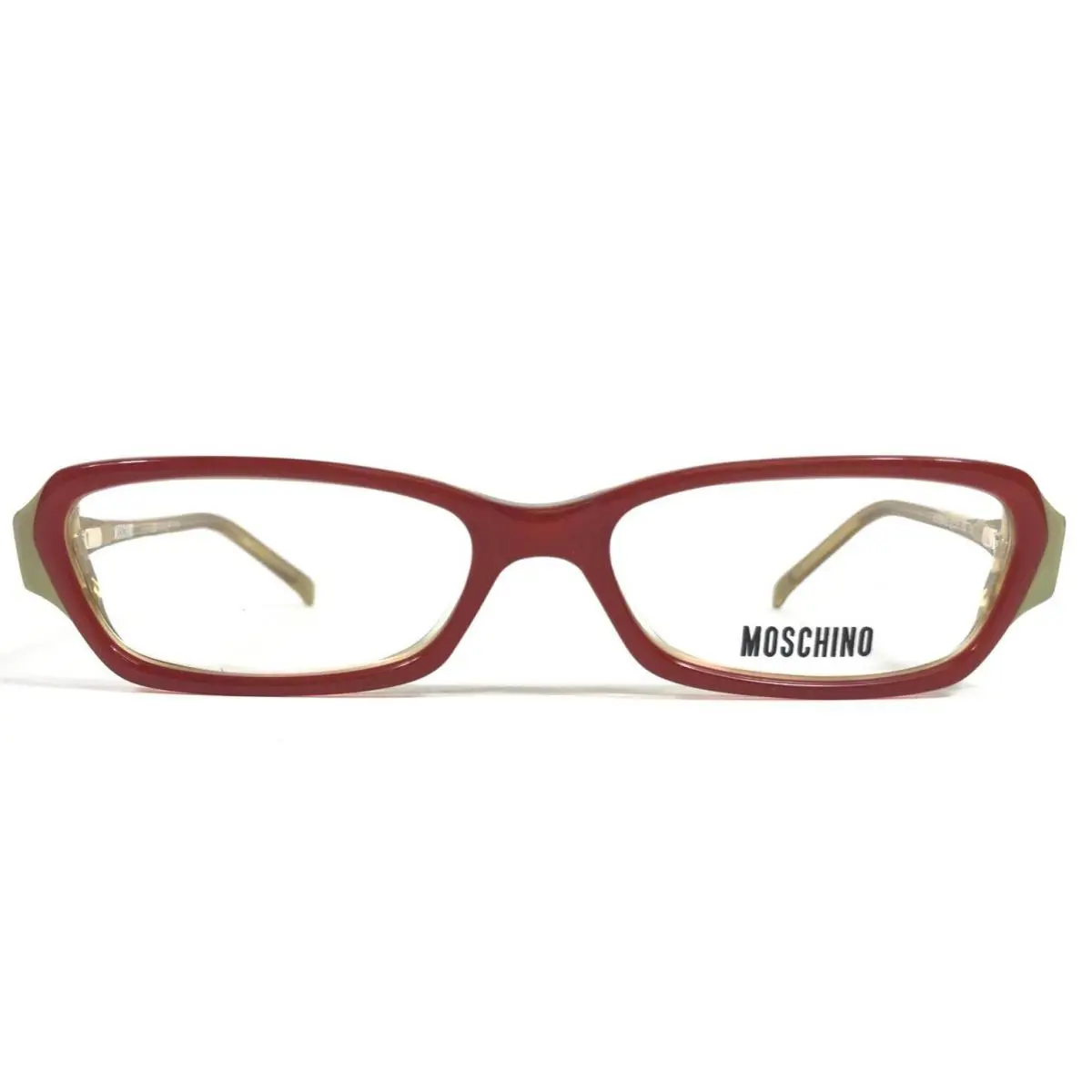 Moschino Eyeglasses Frames M3729-V-B 638 Red Clear Yellow Rectangle 51-15-135