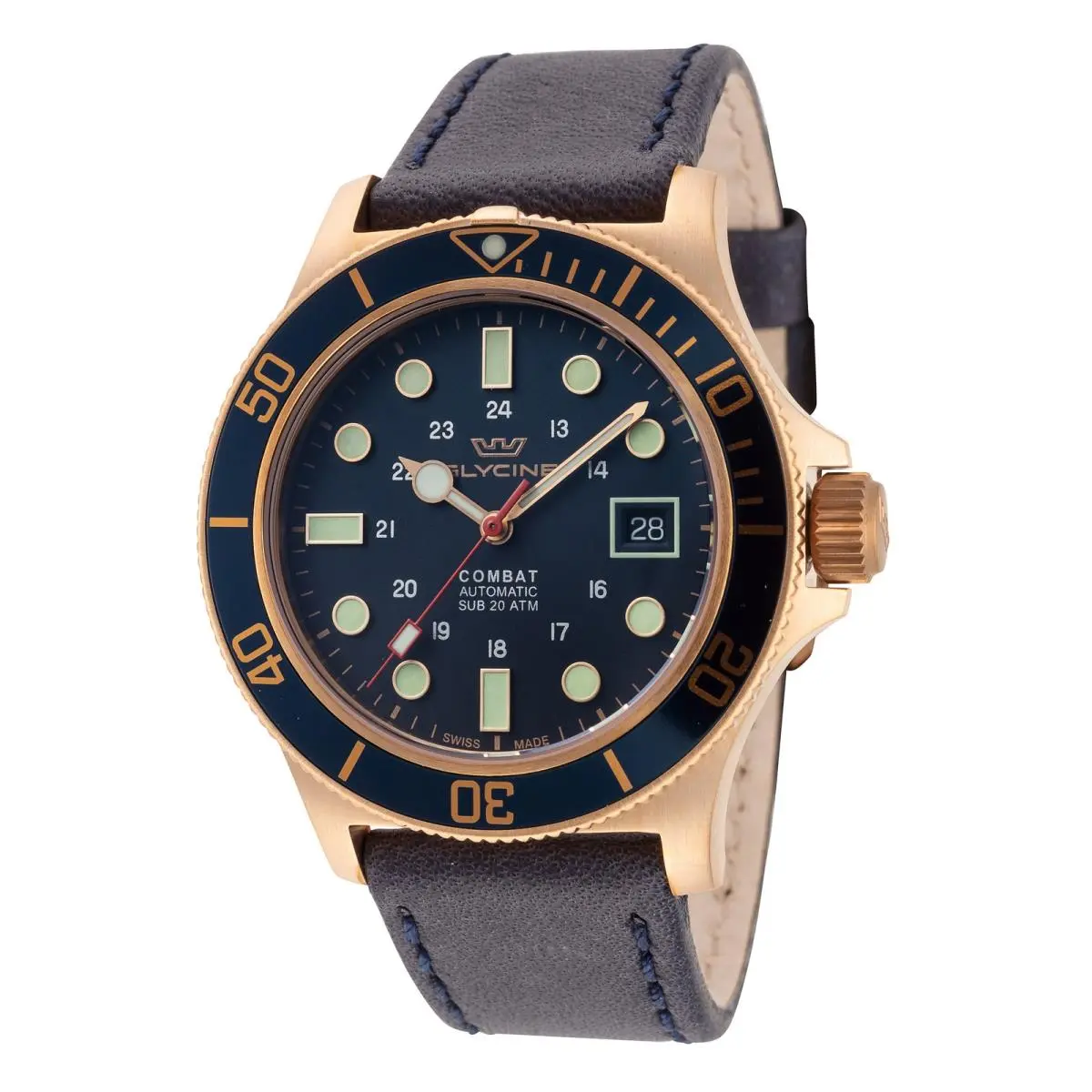 Glycine Men`s Combat Sub Bronze 42mm Automatic Watch GL0374