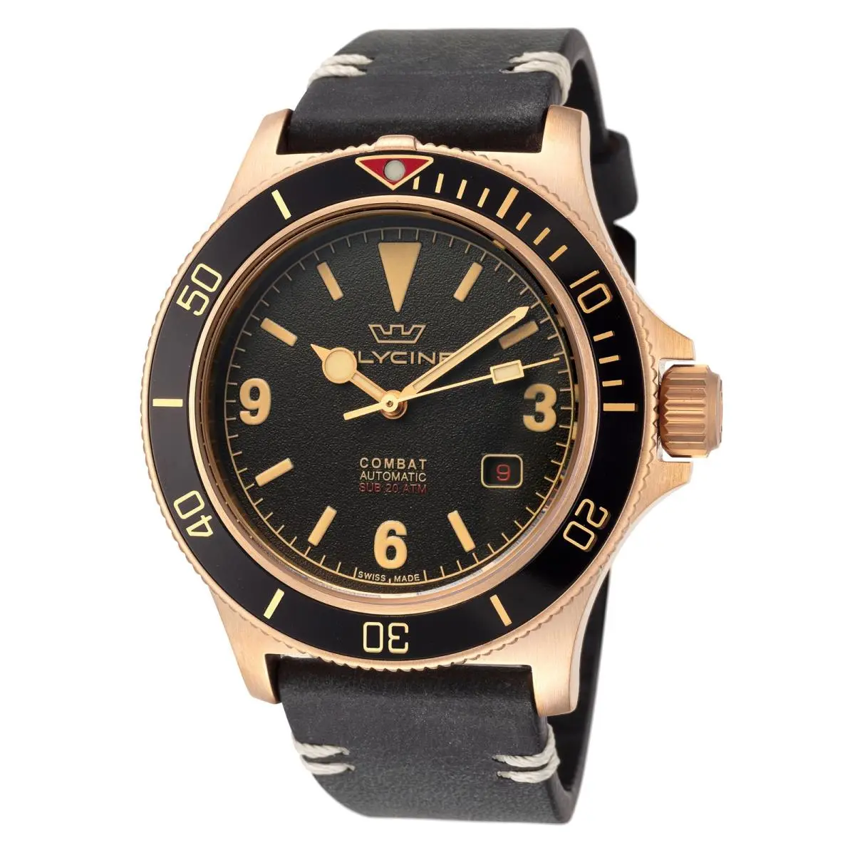 Glycine Men`s Combat Sub Bronze Vintage 42mm Automatic Watch GL0265