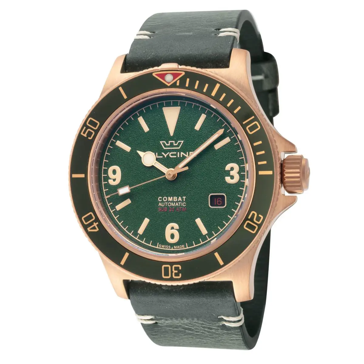 Men`s Combat Sub Bronze 42mm Automatic Watch GL0482 by Glycine