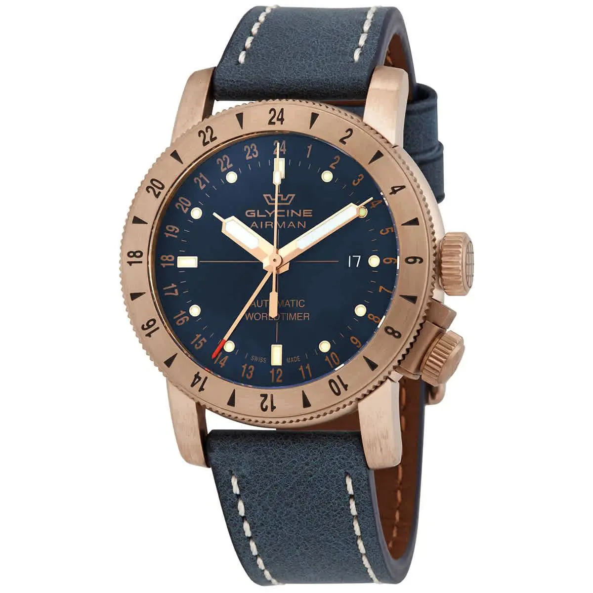 Airman Automatic Dark Blue Dial Men`s Watch GL0167 by Glycine