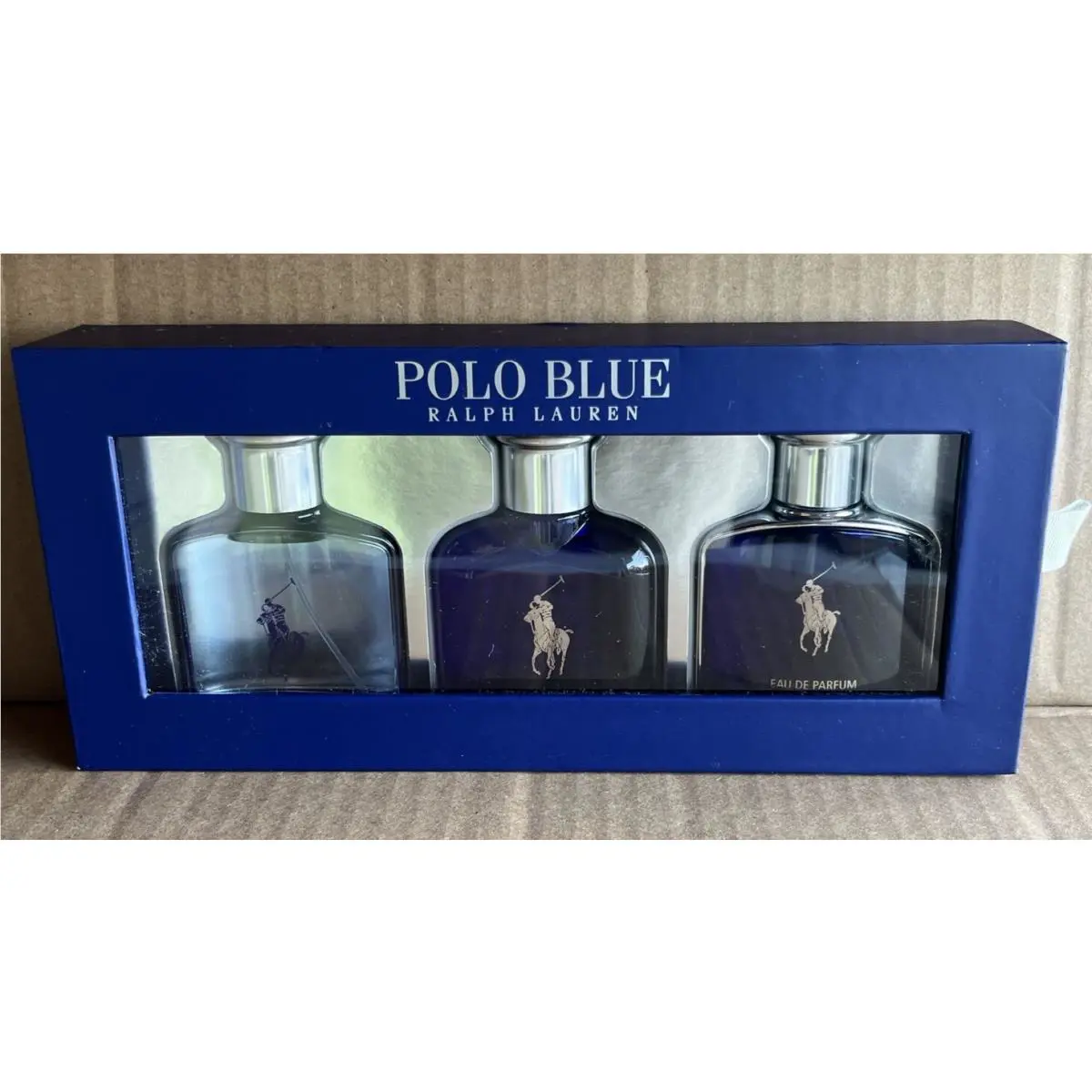 Polo Blue Ralph Lauren 3 Pcs Gift Set For Men 3 x 1.36 oz 40 ml Each