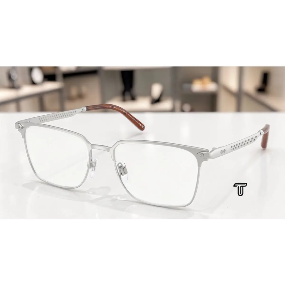 Ralph Lauren RL5133 9466 Semi Shiny Silver Demo Lens 54 mm Men`s Eyeglasses