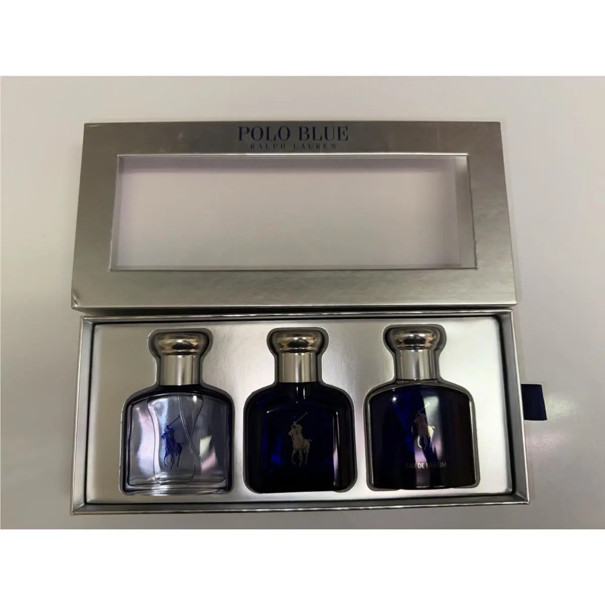 Ralph Lauren Polo Blue 3 Pcs Set: Blue 1.36 Edt + Blue 1.36 Edp + Ultra Blue 1.36 Edt