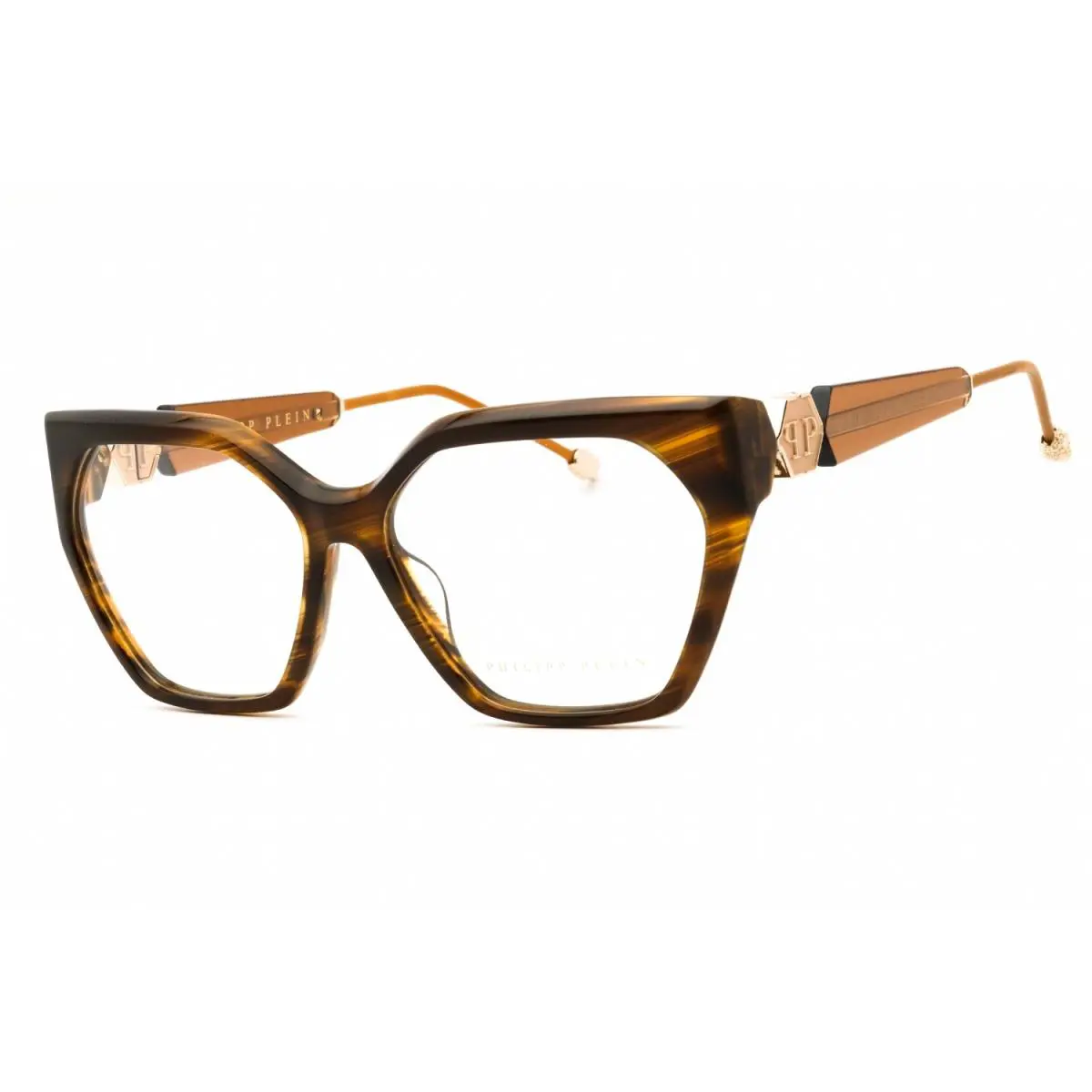 Philipp Plein VPP068S-VPP068S Eyeglasses 57mm - Frame: WAVY BROWN