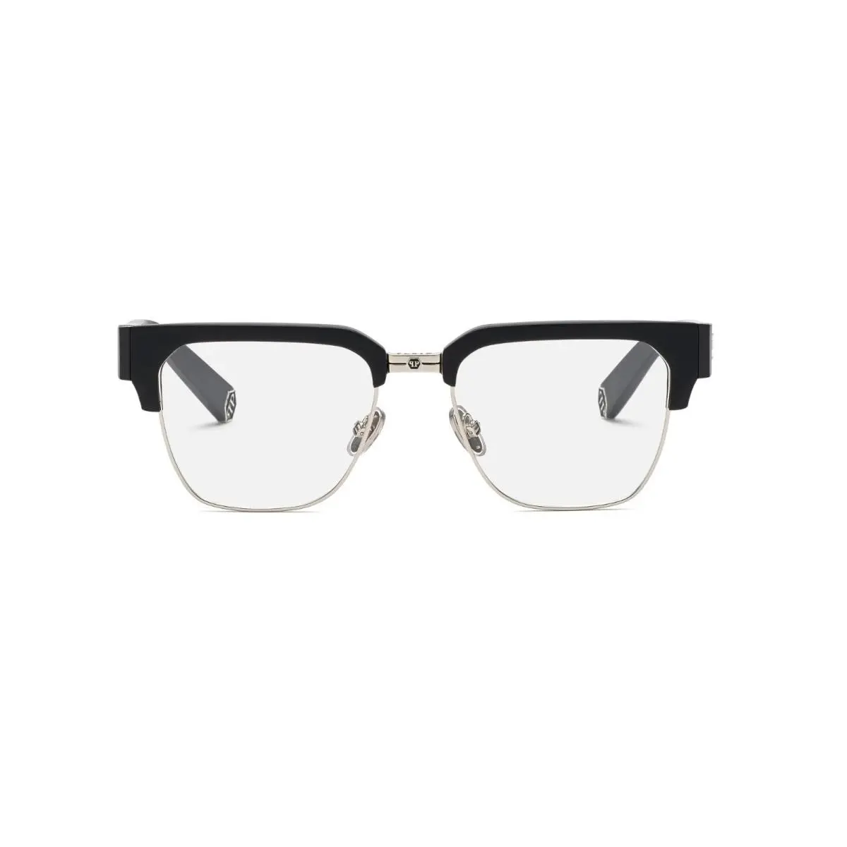 Philipp Plein VPP113M 0579 Shiny Palladium Eyeglasses 53-18-145 - Frame: Shiny Palladium, Lens: Clear Demo Lenses, code: 0579