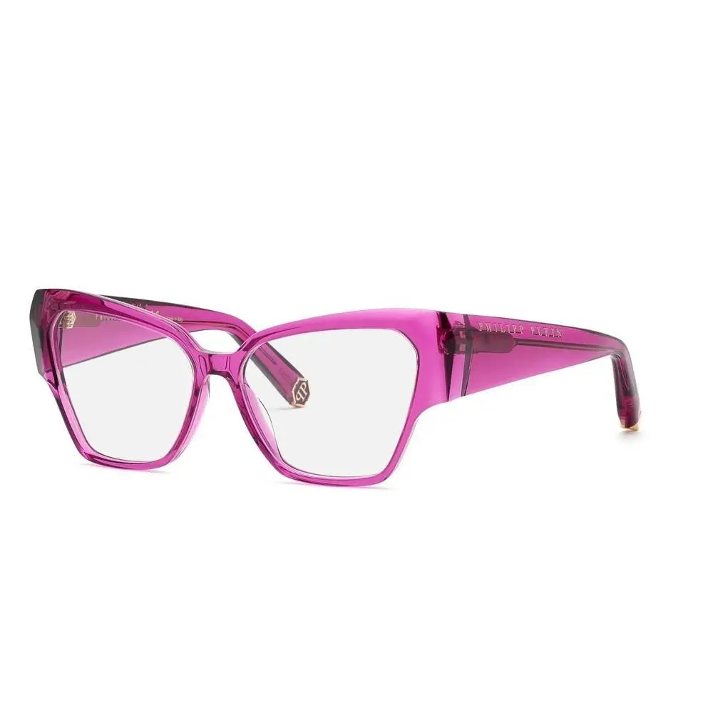 Philipp Plein VPP100 01F5 Shiny Transparent Cyclamen Eyeglasses - Frame: Shiny Transparent Cyclamen, Lens: Clear Demo Lenses, code: 01F5