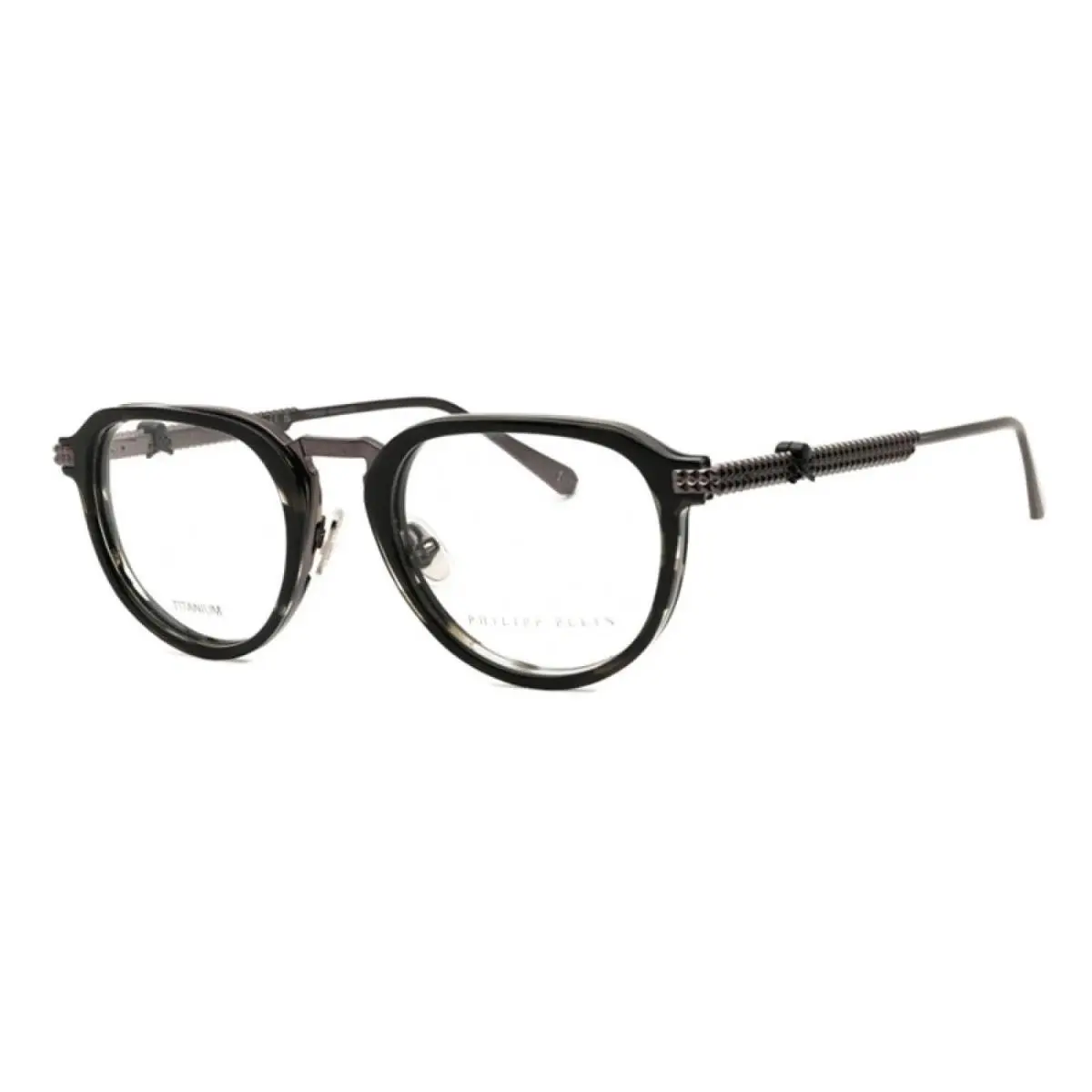 Philipp Plein VPP116V 0530 Shiny Black 52MM Eyeglasses 52-22-145 - Frame: Shiny Black, Lens: Clear Demo Lenses, code: 0530