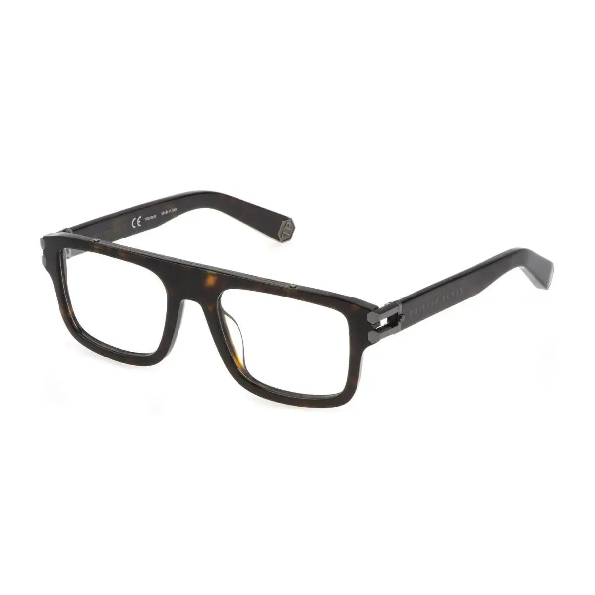 Philipp Plein VPP021M 0722 Shiny Havana 53MM Eyeglasses 53-20-145 - Frame: Shiny Havana, Lens: Clear Demo Lenses, code: 0722