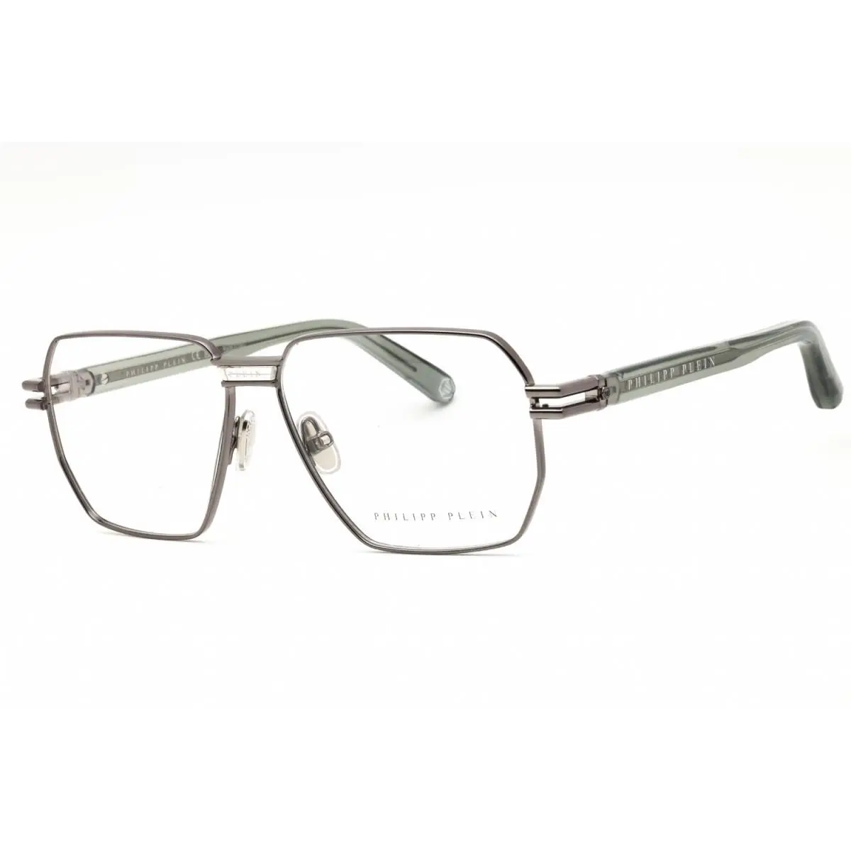 VPP114M 0509 Shiny Gunmetal 58mm Eyeglasses by Philipp Plein