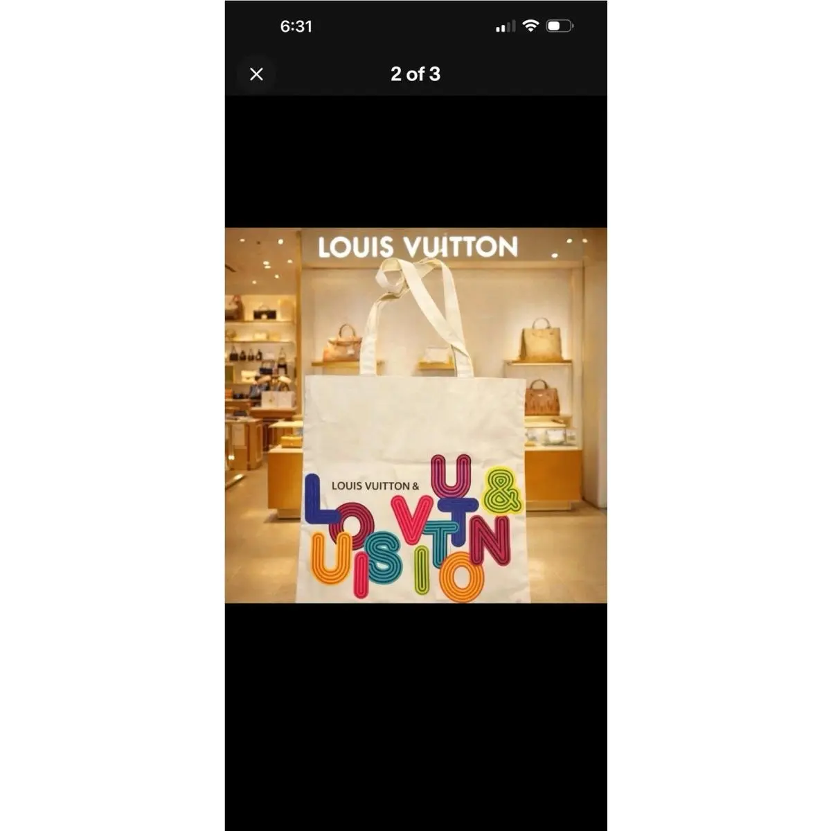 Louis Vuitton Novelty Canvas Tote Bag - Shenzhen Exhibition - Limited Edition