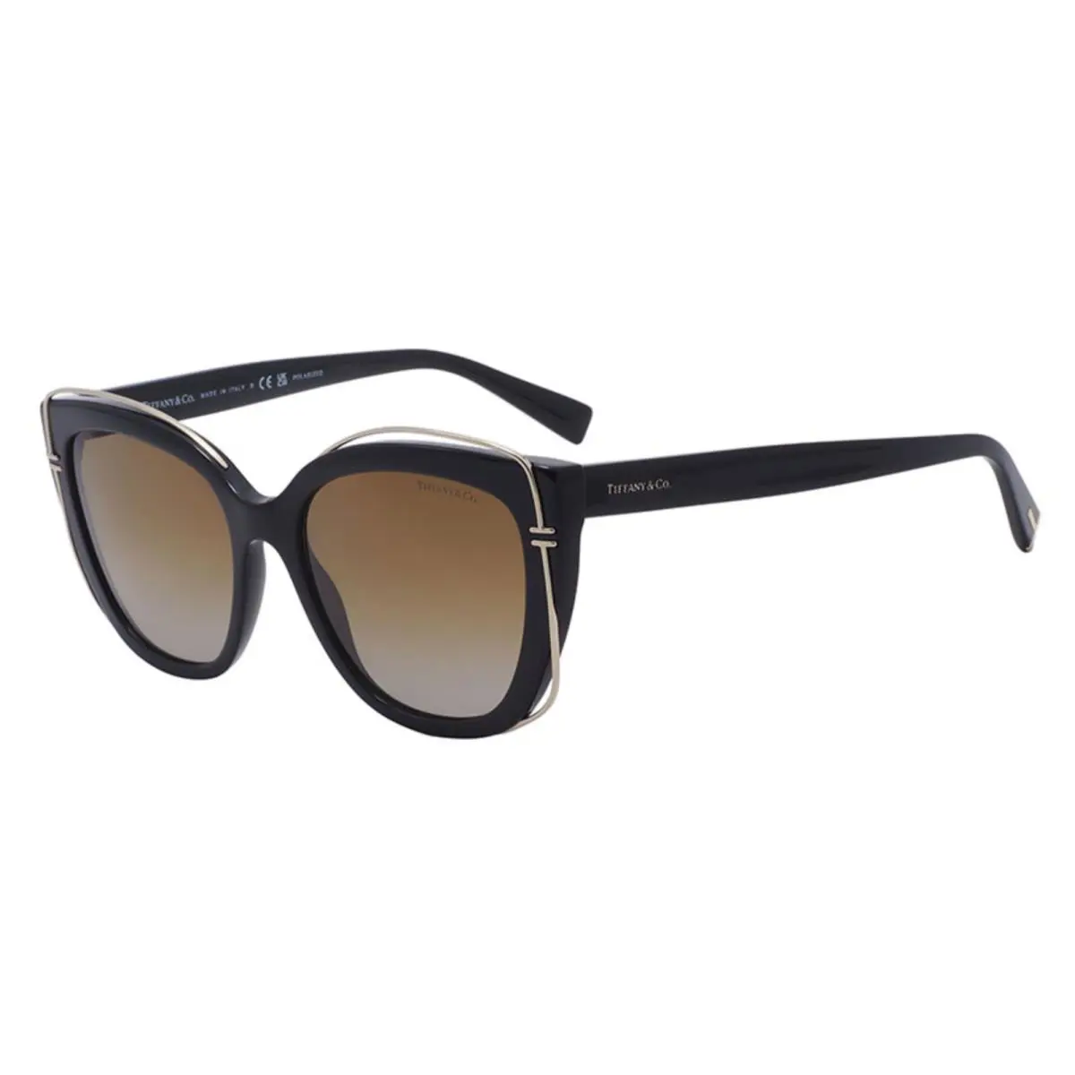 Tiffany Co. Polarized Sunglasses TF 4148 8364/T5 54-17 140 Black Gold Frames