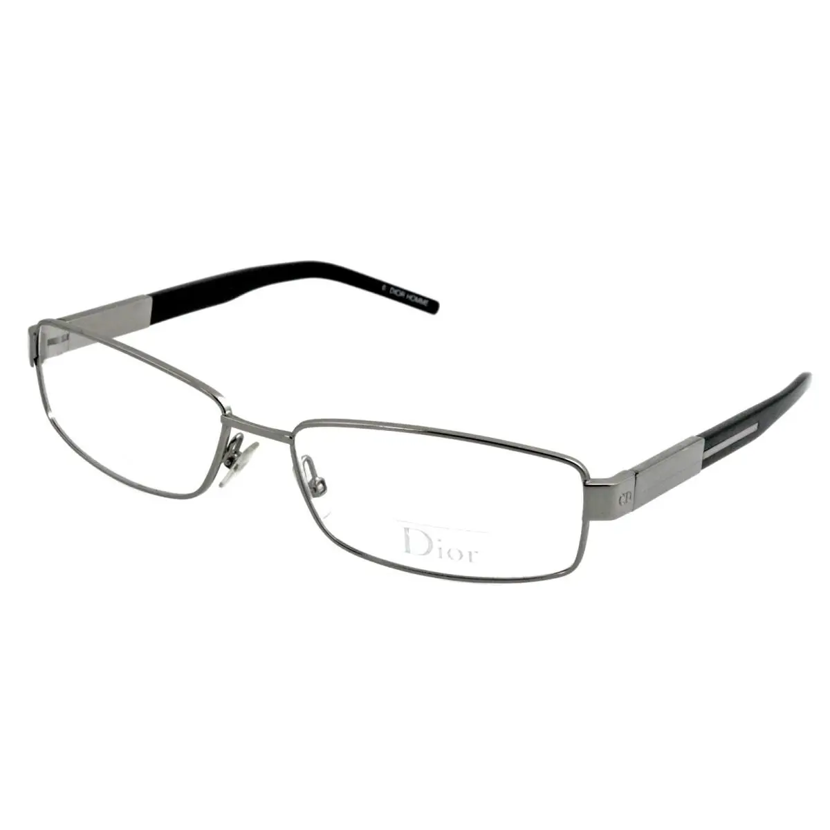 Christian  CD0122 Peb 53mm Silver Black Eyeglasses Italy Unisex by Dior
