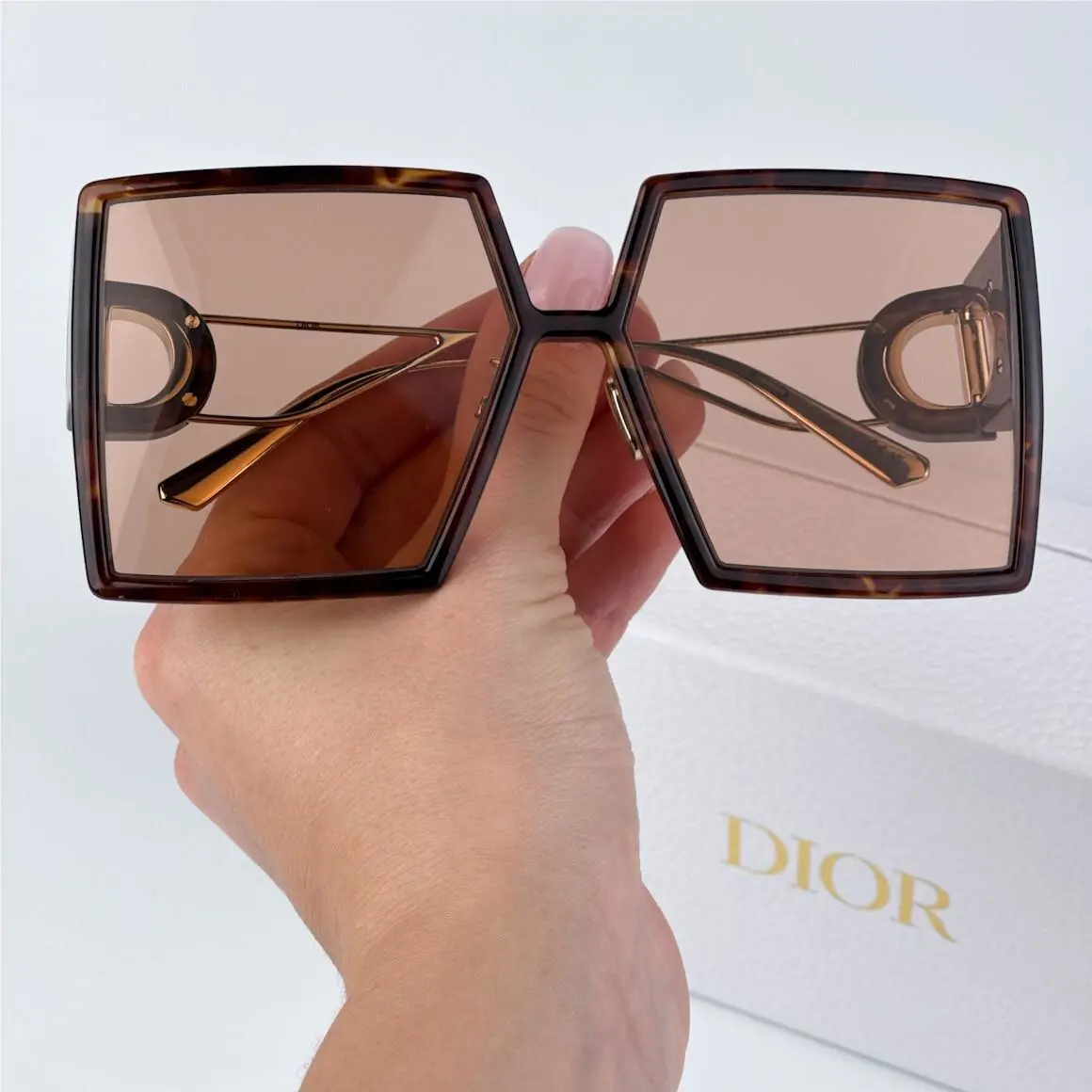 Women Sunglasses Havana Brown Square 30MONTAIGNE SU CD40030U 53Y 26L0 by Dior