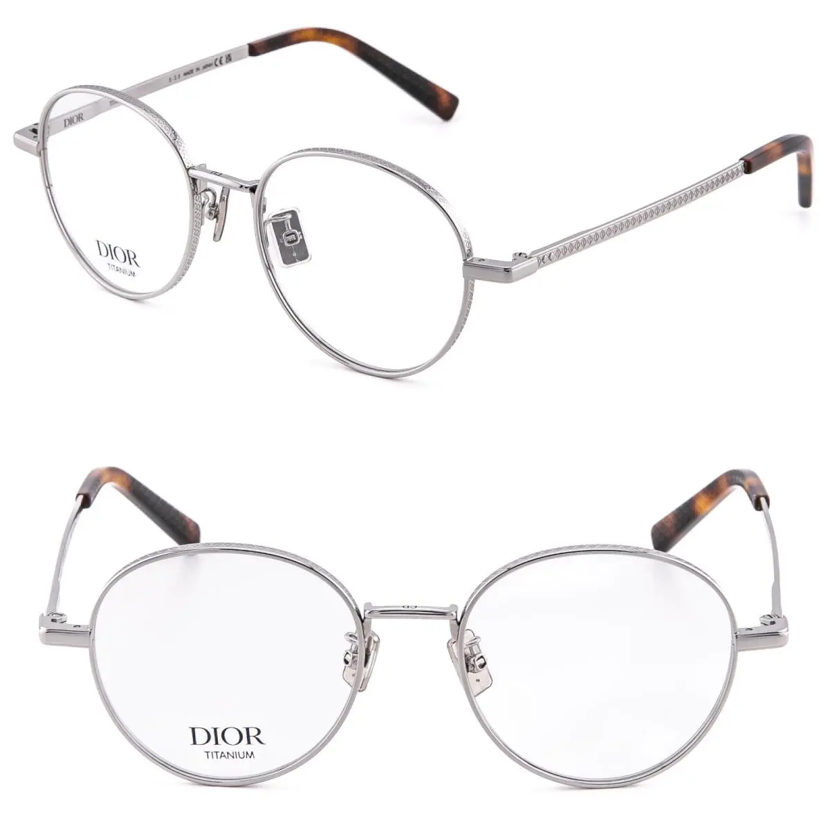 Christian  Homme CD Diamondo R3U Silver Titanium Eyeglasses DM50073U Diamond by Dior