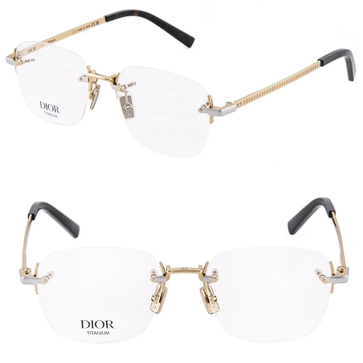 Christian  Homme CD Diamondo S5U Gold Titanium Eyeglasses DM50074U Diamond by Dior