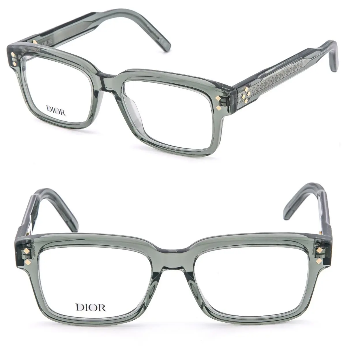 Christian  CD Diamondo S8I Green Crystal Eyeglasses 53mm DM50094I Diamond by Dior