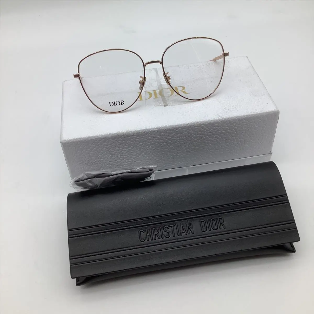Christian  Gemdioro R3U Rose Gold Butterfly Eyeglasses Frames 58mm Italy by Dior