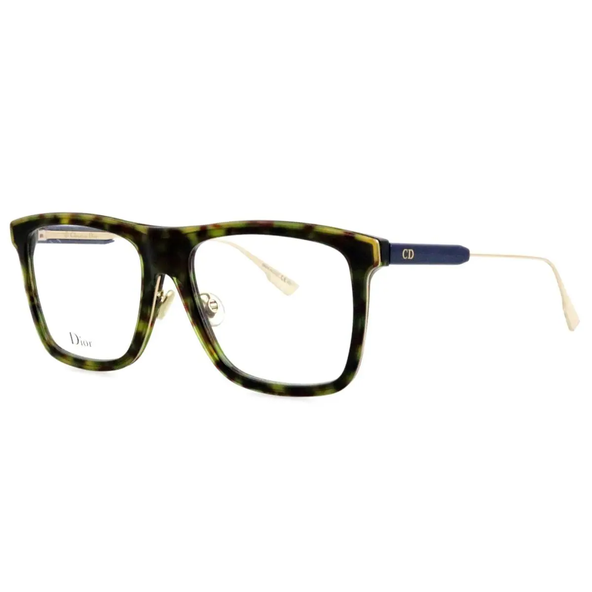 Christian  MyO1 086 54mm Brown Tortoise Gold Eyeglasses Italy Unisex by Dior