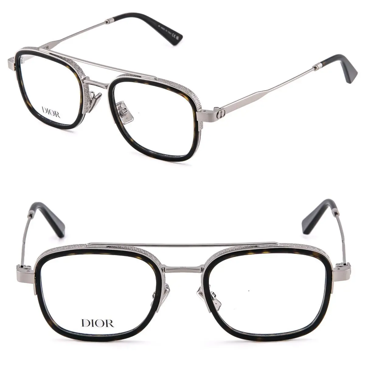 Christian  Homme Neodioro CD S6F Silver Havana Cannage Eyeglasses DM50101F by Dior