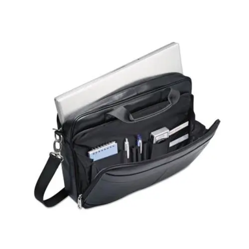 Samsonite Leather Slim Briefcase Color Black