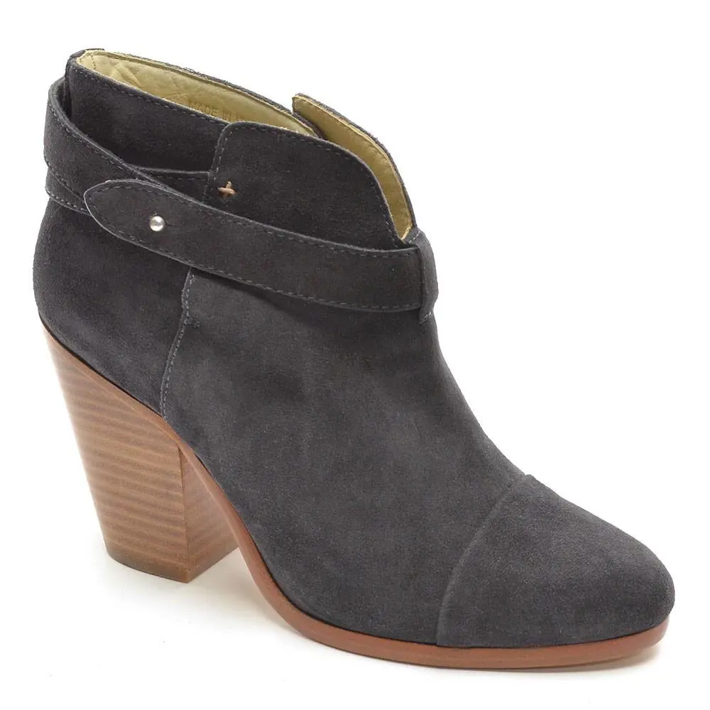 Ladies Rag Bone Harrow Booties 41 / 10.5 Asphalt Suede Boots - Asphalt