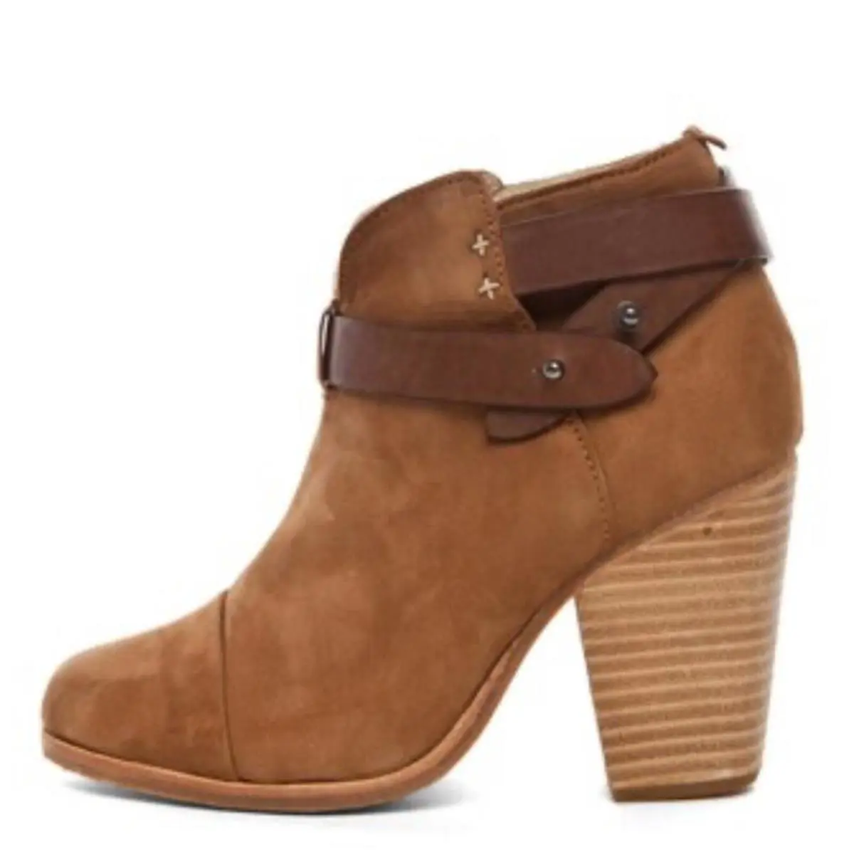 Rag Bone Harrow Bootie in Camel Size 37.5 Two Tone Boho Wrap Around