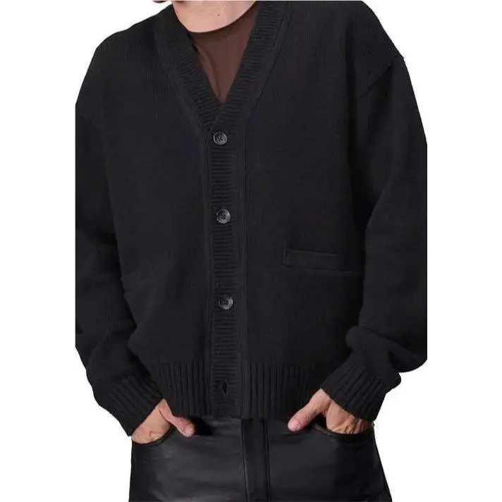 Rag Bone Clarkson Suede Wool Cardigan Jacket Black M