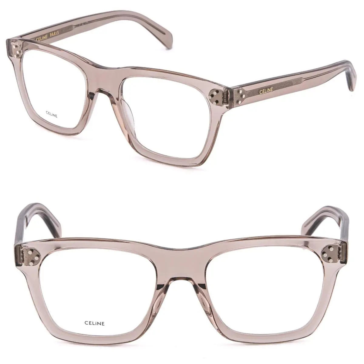 Celine 50119 Bold 3 Dots Crystal Pink Optical Fashion Eyeglass CL50119I 059 52mm