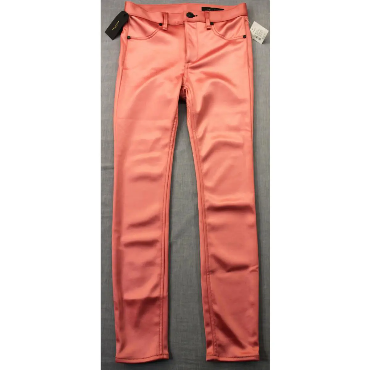 Rag Bone Made n Usa Women Pink Skinny High Rise Jeans Sz 0 24 27x27
