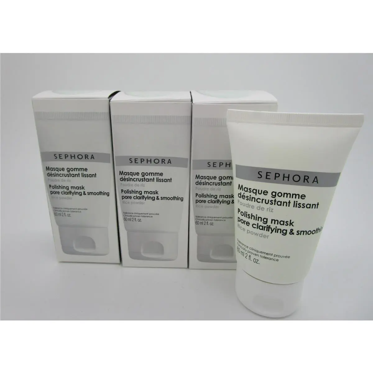 Lot of 3 Sephora Polishing Mask Rice Powder - 2 Oz. Pore Clarifying