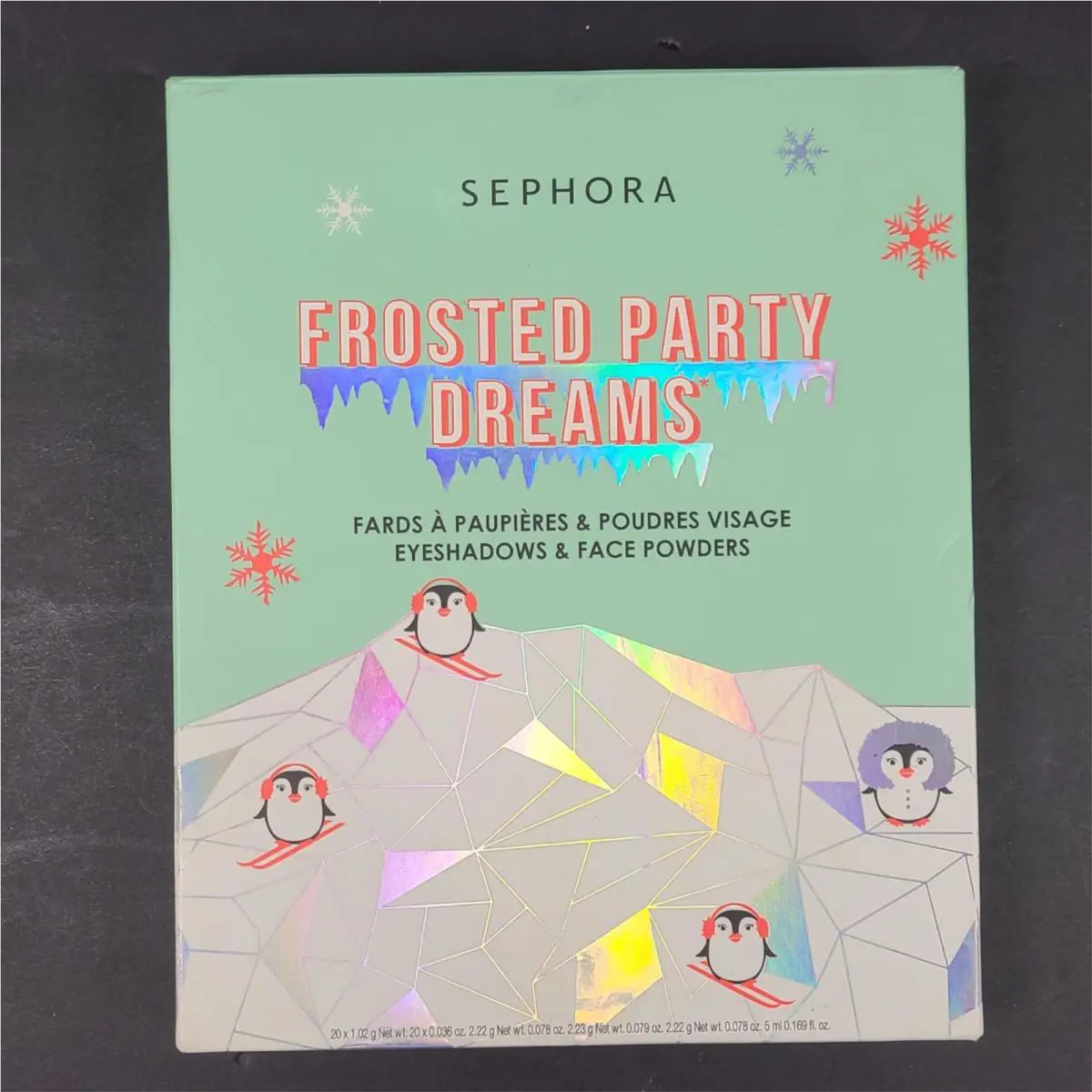 Sephora Frosted Party Dreams Eye Shadows Face Powder Palette