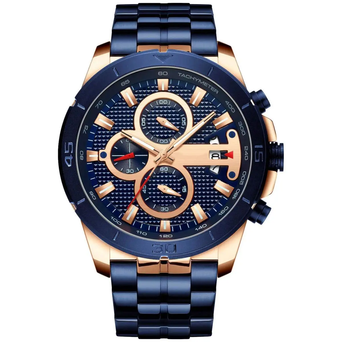 Reloj Cronografo De Acero Inoxidable Para Negocios Y Vestir Para Caballero by Fanmis