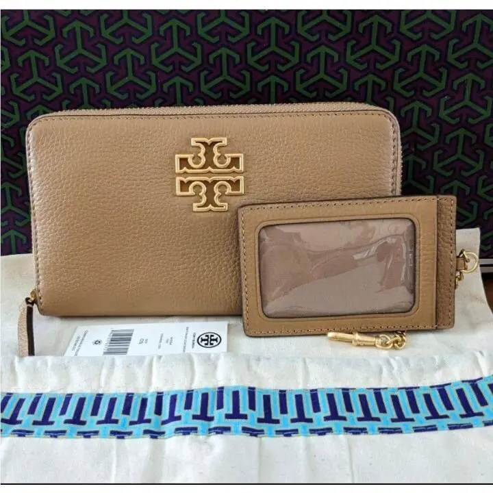 Tory Burch Britten Zip Continental Wallet Color Tiramisu