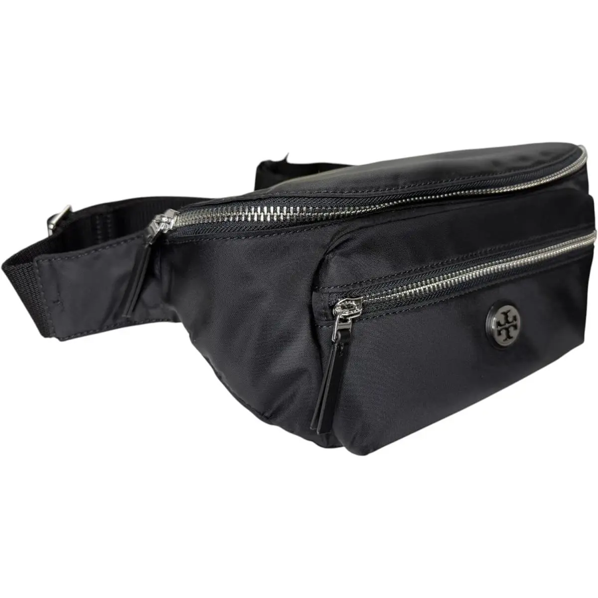 Tory Burch Nylon Belt Bag Fanny Pack Waist Bag Black - Handle/Strap: Black, Hardware: Silver, Exterior: Black