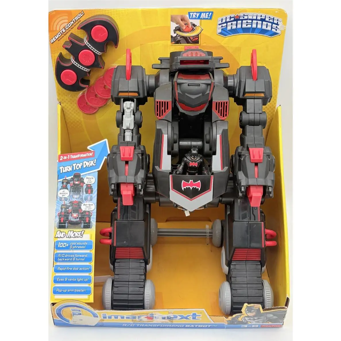 Imaginext DC Super Friends RC Transforming Batbot Batman Remote Control