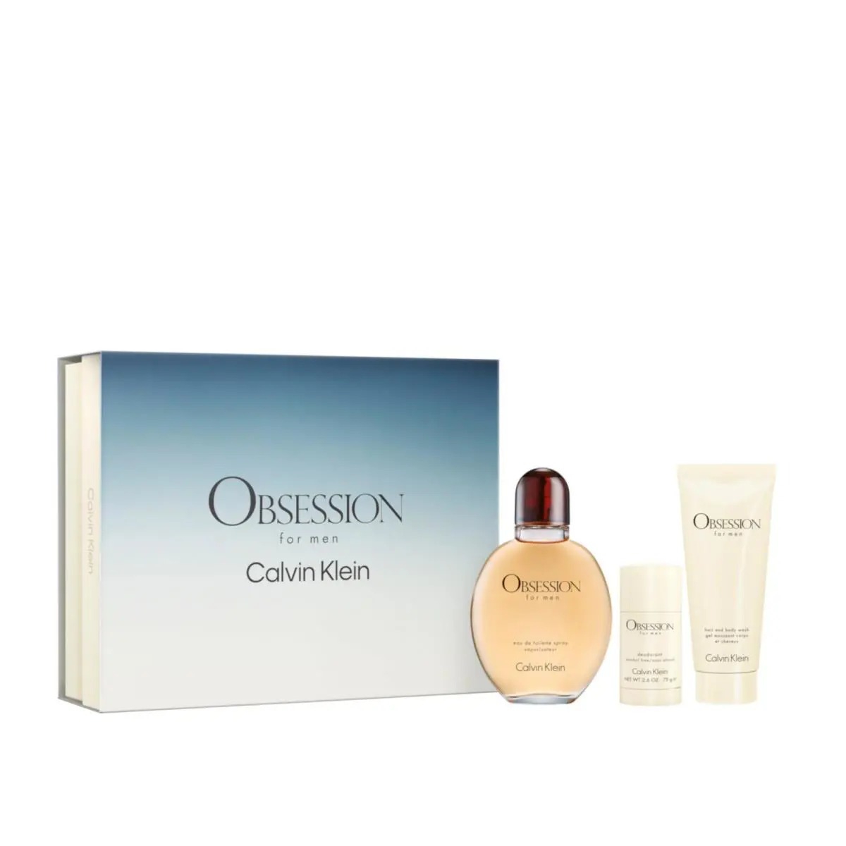 Calvin Klein Obsession For Men Eau de Toilette 3 Piece Set