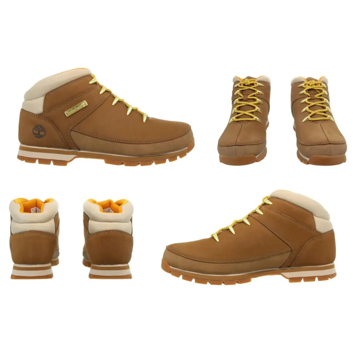 Timberland Men`s Euro Sprint Mid Brown Hiking Boots Multiple Size - Brown