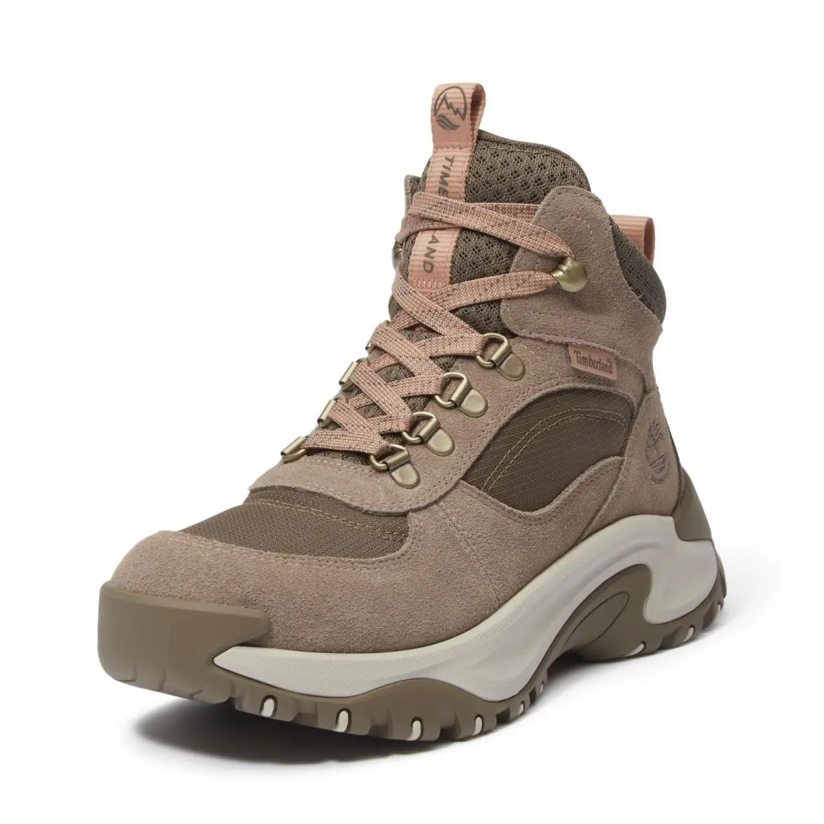Timberland Women`s Mt. Maddsen Peak Mid Lace-up Waterproof Hiking Boot Taupe Suede