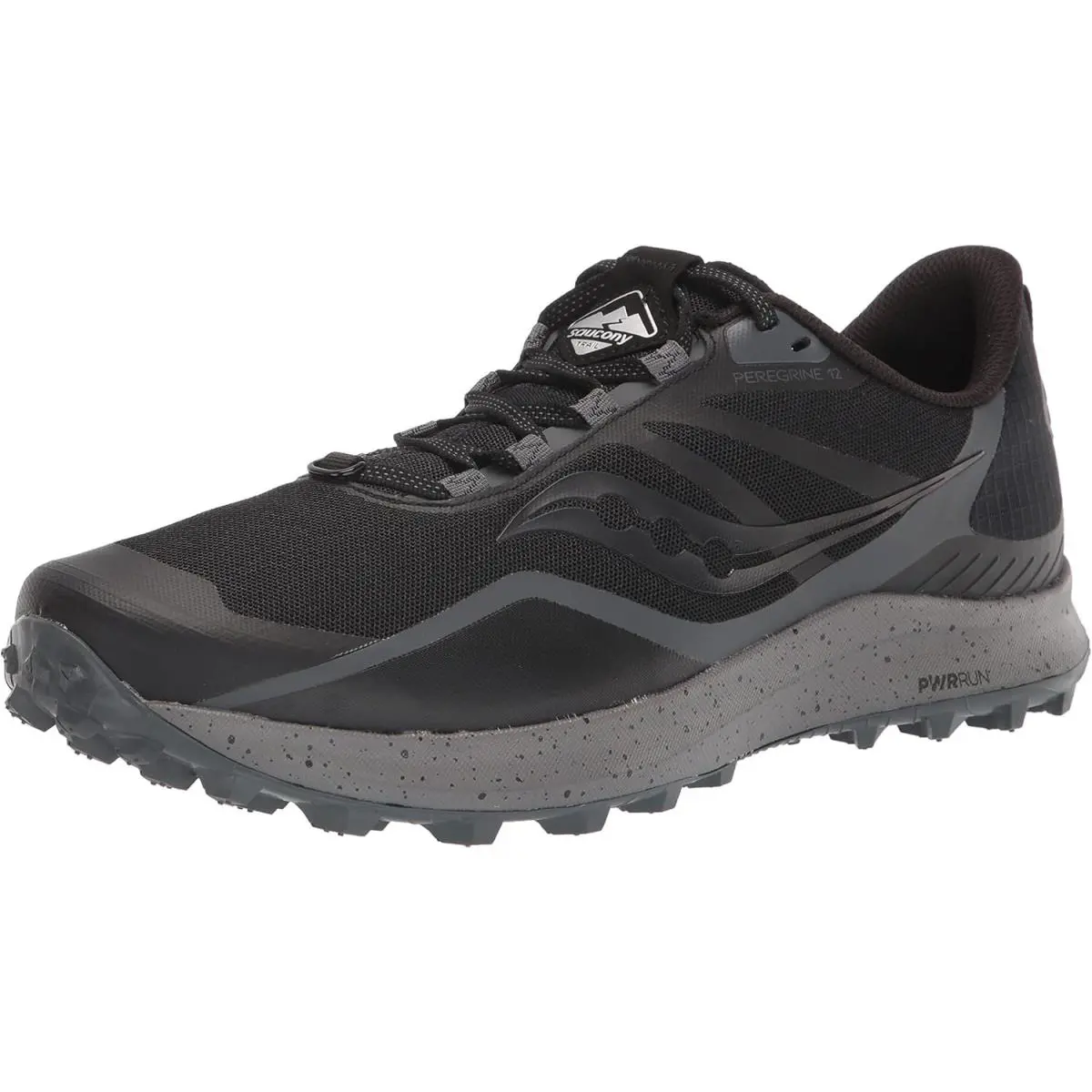 Saucony Men`s Peregrine 12 Sneaker - Black/Charcoal