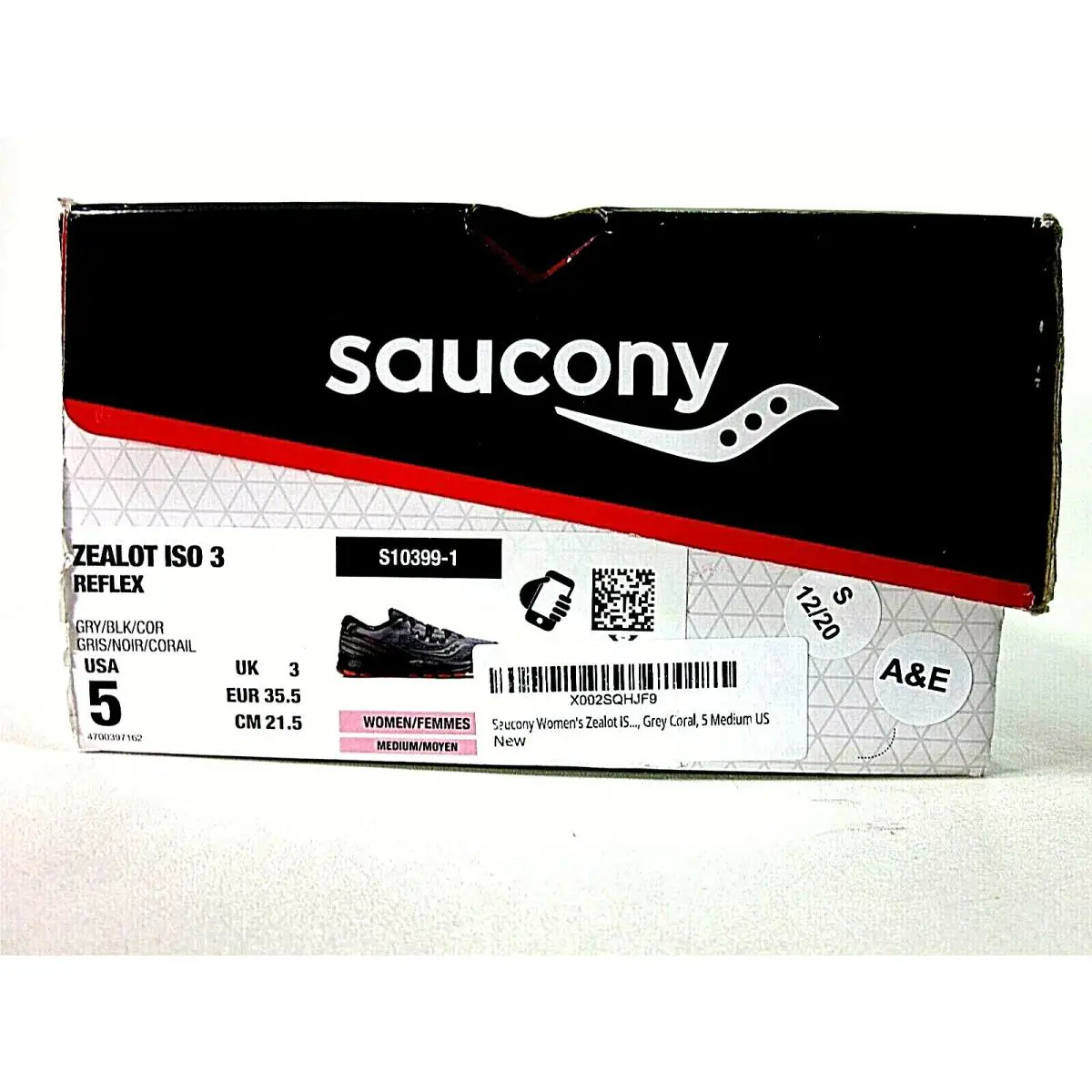 Saucony shoes - Saucony Zealot - Zealot - Grey/Black/Coral (UPC: 883799358084) 5