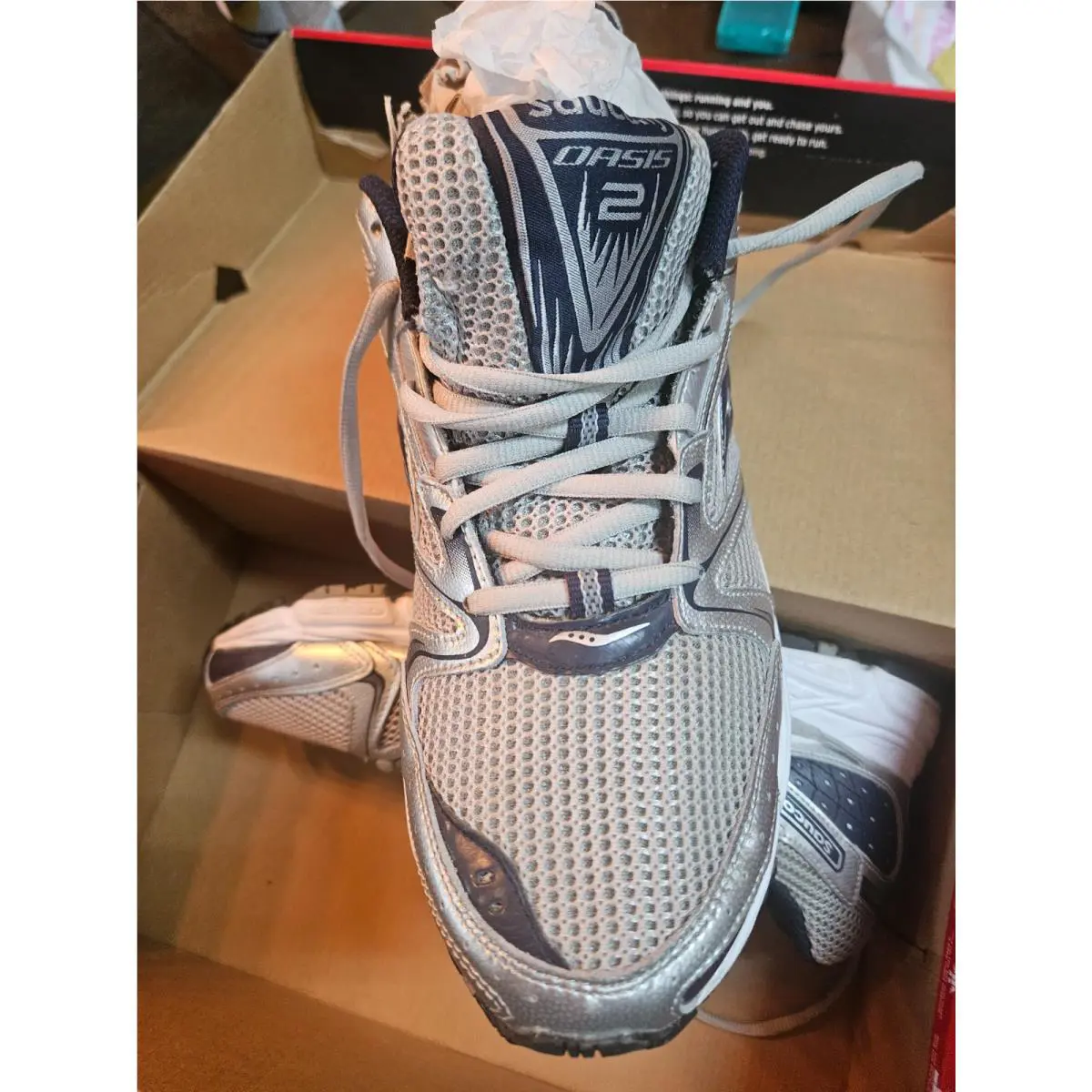 Saucony shoes - Silver/Navy 2