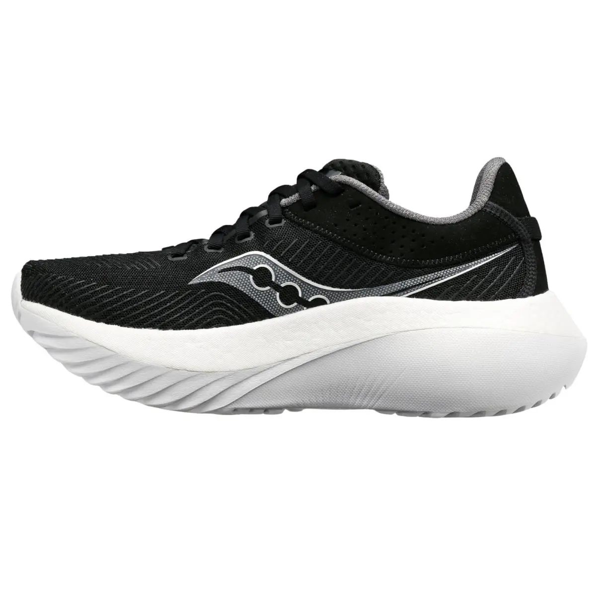 Saucony Women`s Kinvara Pro Sneaker Black/white 7 - Black/White