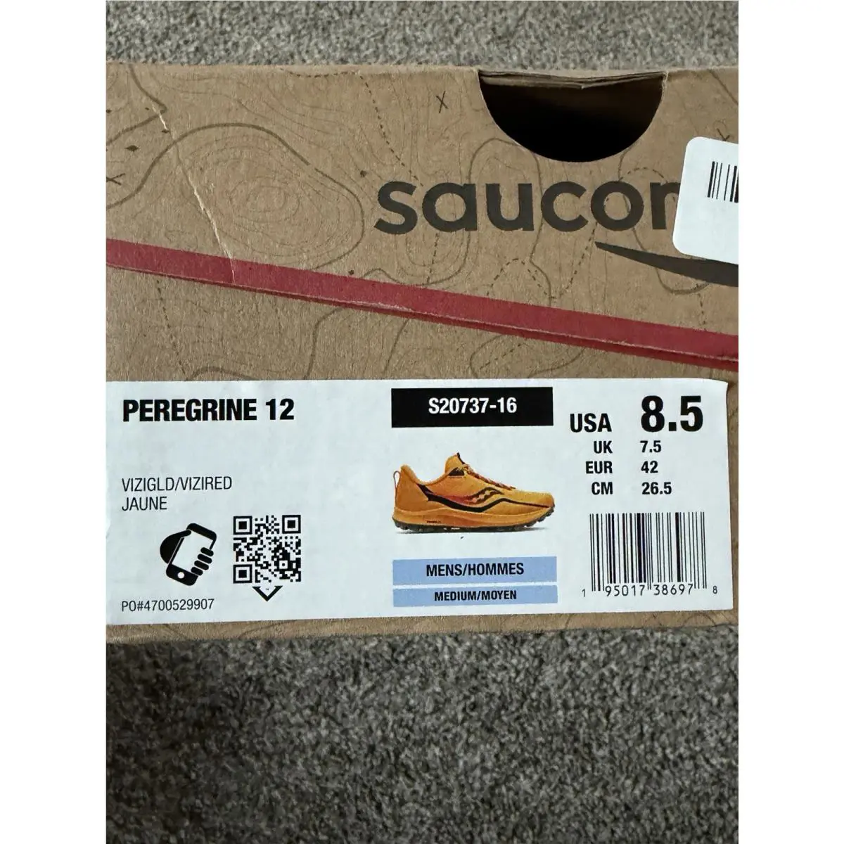 Saucony shoes - Saucony Peregrine 12 - Peregrine - S20737-16 - Yellow, Manufacturer: Vizigold/Vizired 4