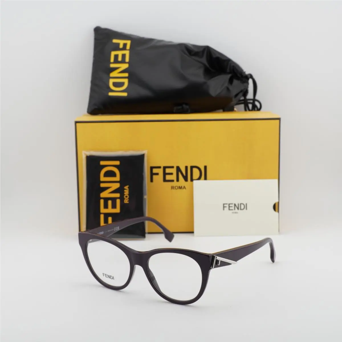 Fendi FE50101I 081 Shiny Violet 53mm Eyeglasses