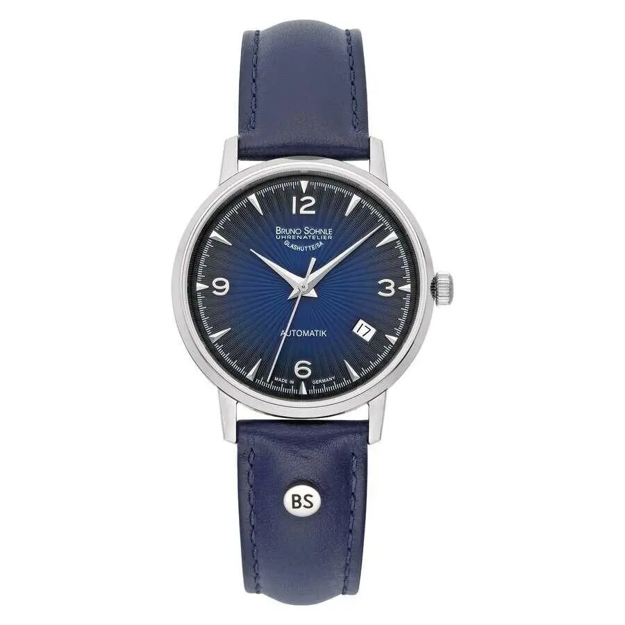17-12174-361 Stuttgart Automatic Blue Dial Men`s Wrist Watch by Bruno Sohnle