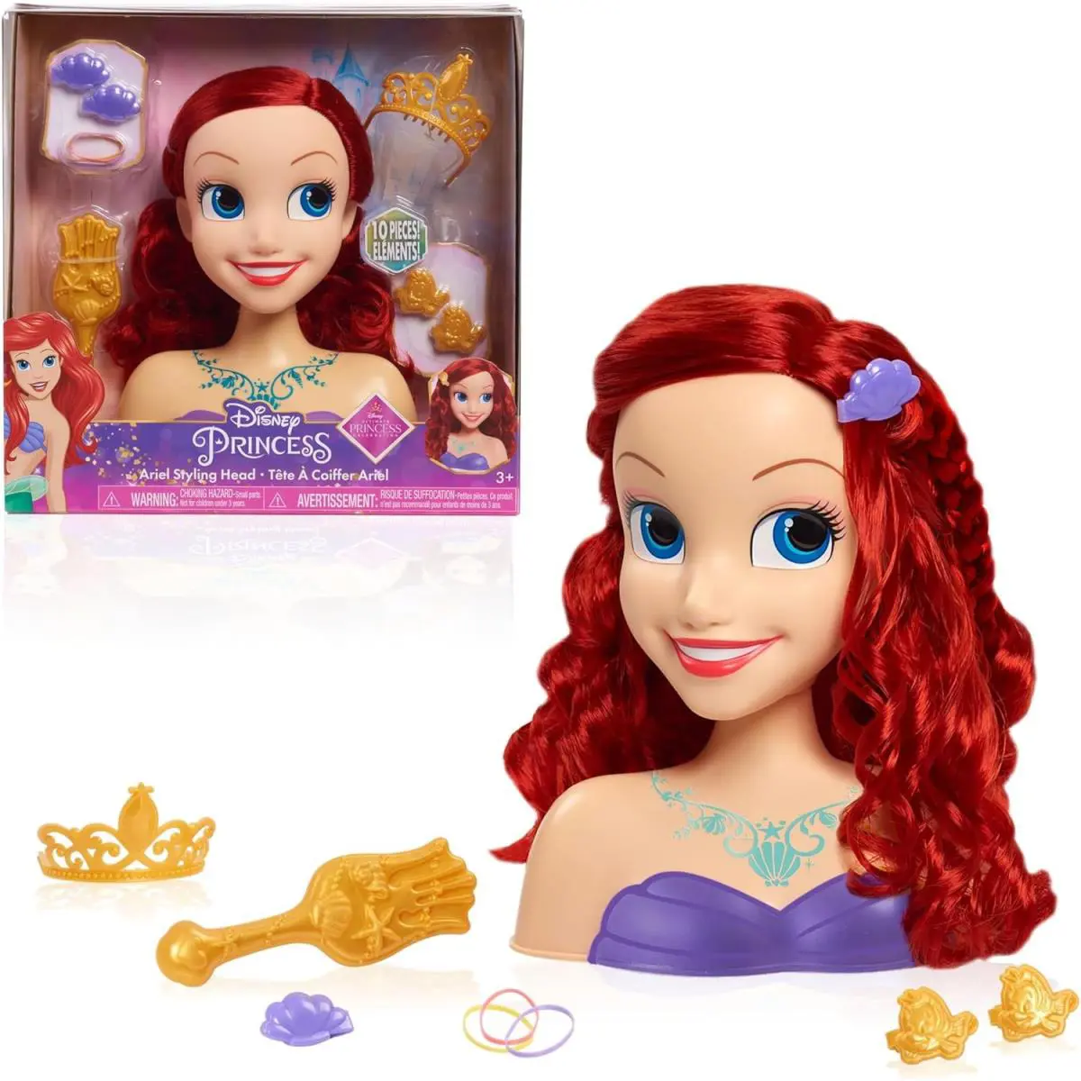 Disney Princess Ariel Styling Head 10 Piece Play Set