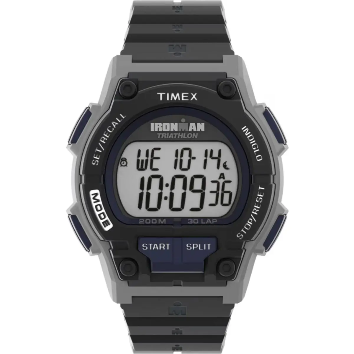 Timex TW5M50300 Ironman Shock Digital Watch Black Resin Strap